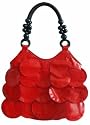 Womens Red Circle Patch Discs Fashion Shoulder Handbag