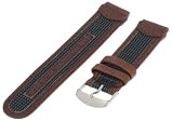 Timex Men's Q7B810 Genuine Leather Expedition Sport 18mm Brown and Green Replacement Watchband