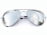 Neo Pilotenbrille Jackass + Silber-verspiegelt incl. Etui