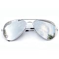 Tedd Haze Pilotenbrille Silber-verspiegelt mit Brillen Beutel
