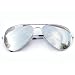 Tedd Haze Pilotenbrille Silber-verspiegelt mit Brillen Beutel