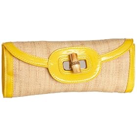 SR SQUARED by Sondra Roberts Raffia Clutch