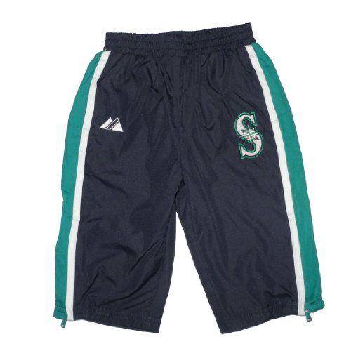 MLB Seattle Mariners Baby / Infant Comfortable Fit Mesh Lined Track Pants with Embroidered Logo - Blue (Size: 3-6)