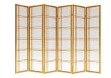 Review Oriental Furniture  / Premium Quality - 6ft. Double Cross Folding Shoji Privacy Floor Screen Room Divider - 6 Panel Honey