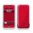 Solid State Red Design Protective Skin Decal Sticker for Apple iPhone (2G)1st Generation