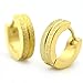Sirius Jewelry Mens Earrings Novelty Shinny Gold Pair Stainless Steel Huggie Hoop Set, 2pcs