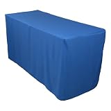4 Foot Fitted Polyester Tablecloth