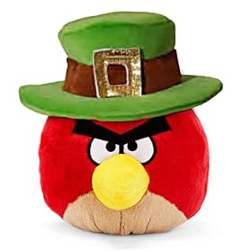  Angry Birds 5 inch St Pats Day Red Bird with No Sound