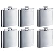 Personalized Set of 6 6oz Stainless Steel Groomsman Flask - Engraved