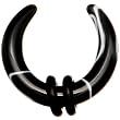 6 Gauge Black Marble Acrylic Uv Buffalo Taper
