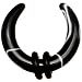 6 Gauge Black Marble Acrylic Uv Buffalo Taper