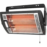 Airworks Ceiling-Mounted Workshop Heater with Halogen Lamp - 1400 Watt, Model# H1W1NP01BNOA