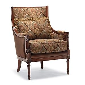 Marietta Chair - Ottavia Wedgewood with Trend Brown - Frontgate