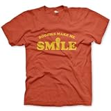 Boobies Make Me Smile Fine Jersey T-Shirt, Orange, 3XL