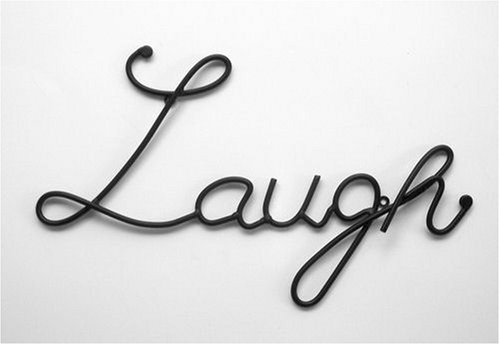 Metal Wall Word Art Sign Quote “Laugh”