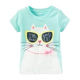 Carter's(カーターズ) ワンクールキャットグラフィックティ グリーン トップス半袖Tシャツ 9ヶ月【並行輸入】