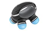 Homedics RC-QUAD Quad Extreme Rechargeable Hand Held Massager with Charging Base and Adaptor, Black and Chrome