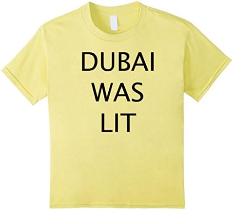 Kids DUBAI WAS LIT T-SHIRT - BLACK TEXT LOGO  12 Lemon
