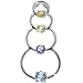 Stunning Unusual Sterling Silver Multistone Citrin