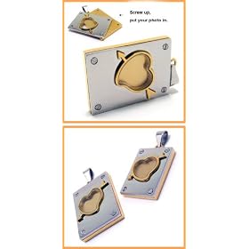 (Price/piece)Alice 316L Stainless Steel Cute Photo Frame Pendant With Gold Heart, Jewelry Gift, Gift ideas