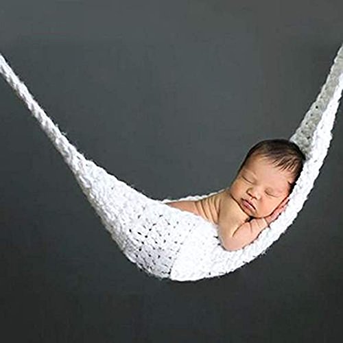 Pellor Handmade Newborn 0-3 Months Baby Boys Girls Hammock Cocoon Photography Photo Props Costume(Please note:it is just used as Photography props for baby) (white)