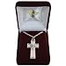 Silver-Plated Necklace with 18" Chain and 1" Cross and Dove Pendant