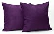 Newpoint Microsuede 18-Inch-by-18-Inch Feather and Down Filled Pillows, Purple, 2-Pack