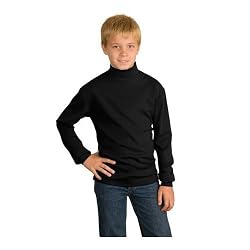 Port Authority - Youth Interlock Knit Mock Turtleneck.