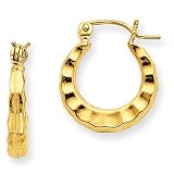 10k Polished Hollow Classic Earrings