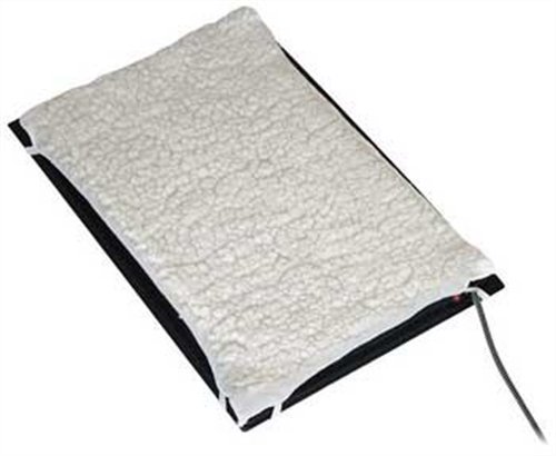 Farm Innovators Large 24-Inch by 29-Inch Plastic Heated Pet Mat with Fleece Cover Model HM-100L, 100-Watt