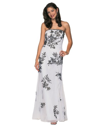 White Corset Evening Dress - Informal Bridal, Wedding, Party, Formal, Prom Gown by Sean Collection (236) White
