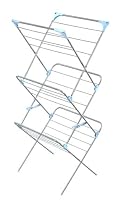 Minky Trio Concertina Tubular Clothes Airer, Silver