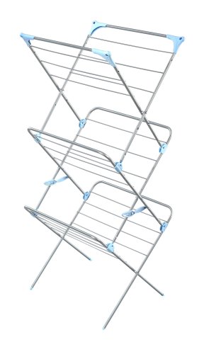 Minky Trio Concertina Tubular Clothes Airer, Silver