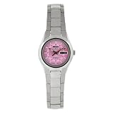 Seiko Women's SYMC23 Stainless Steel Analog with Pink Dial Watch