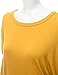 Doublju Women Long Dolman Sleeve Solid Color Boat Neck Top