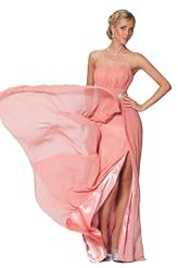Strapless Chiffon/Polyester Stretchy Pleated   Ball Gown Evening Dress/Bridesmaid Dress/Prom Dress 