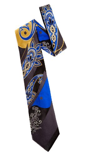 Profusion Woven Tie in blue, yellow