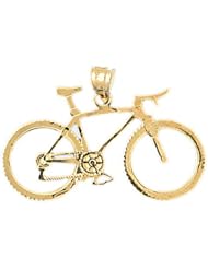 Dazzlers Solid 14k Gold Bicycle Charm Pendant Available in three colors from jewelsberry (weights: 1.6 grams only)