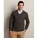 Eddie Bauer Mens Classic Fit Cotton/Cashmere V-Neck Sweater, Chestnut XL Regular