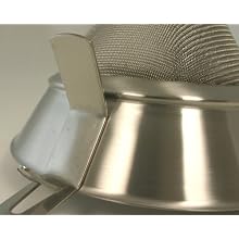 Paderno World Cuisine 7-7/8-Inch Double Mesh Bouillon Strainer, Stainless Steel