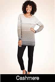 Pure Cashmere Slash Neck Striped Jumper