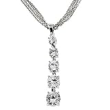 Journey Sterling Silver C.Z. Diamond Pendant Jewellery