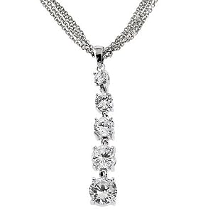Journey Sterling Silver C.Z. Diamond Pendant Jewellery