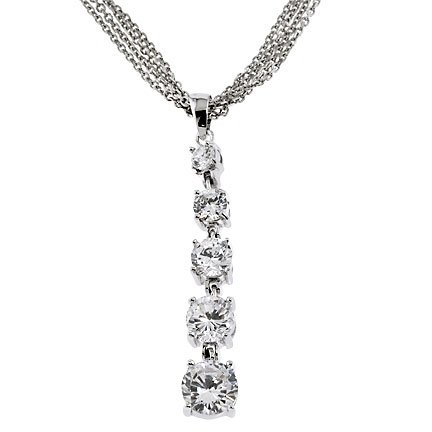 External hard drive:Journey Sterling Silver C.Z. Diamond Pendant Jewellery