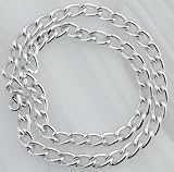 1 mtr Silver Plated Charm Chain - 5mm Oval Twist Link