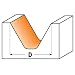 CMT 849.001.11 60 Degree Lettering Router Bit 1/4 Shank, 1 Overall Diameter, 3/4 Cutting Length