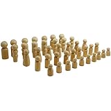 Woodpeckers&reg; Decorative Wooden Doll People - Assorted Sizes - Set of 40 Includes 5 Shapes: Ebook: We Include a Ebook with Cool Crafting Ideas.