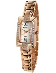 Gemorie Women Fashion Rectangular Cubic Zirconia Watch with Steel Band in Rose Gold Plating (129000-RG)