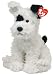 TY Classic - Chips - White Dog with Black Eye and Ear