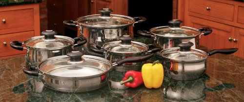 Wyndham House 12 Piece Stainless Steel Cookware Set product image